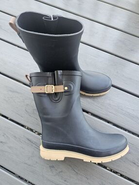 Women's Heritage Mid Rain Boot - Black Sz 7